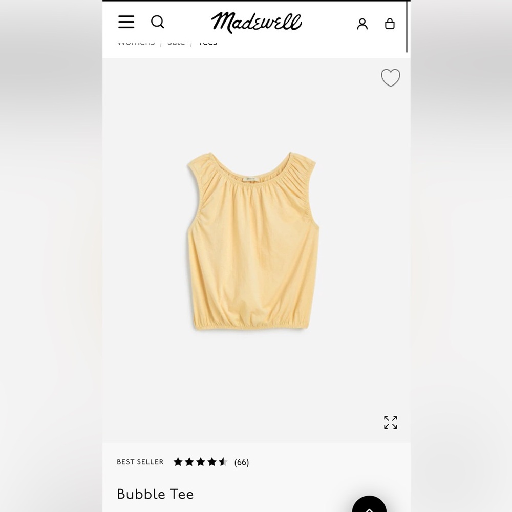 NWT Madewell Bubble Top
